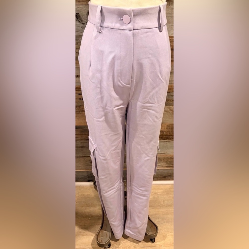 Purple High-Waisted Cargo Maylin Pants